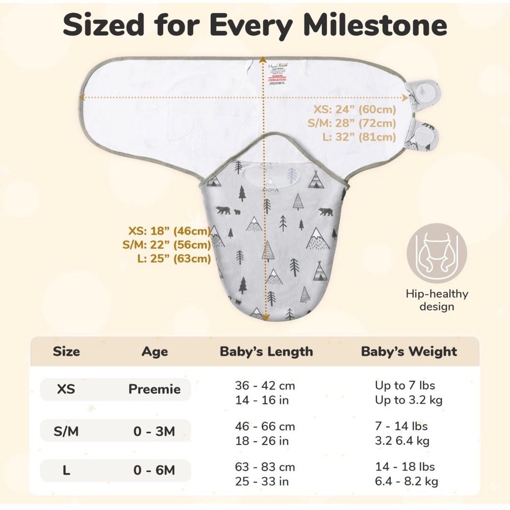 Bublo Swaddle Wrap Baby XS Gray Star Print Adjustable Snug Fit Soft Cotton EUC - Picture 5 of 5
